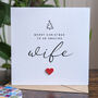 Personalised Christmas Card For Special Wife, Handmade Card, thumbnail 1 of 4