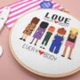 'Love Your Body' Cross Stitch Kit, thumbnail 2 of 9