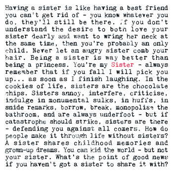 Gift For Sisters, Sister Quotes Pink Shimmer Print, 2 of 4