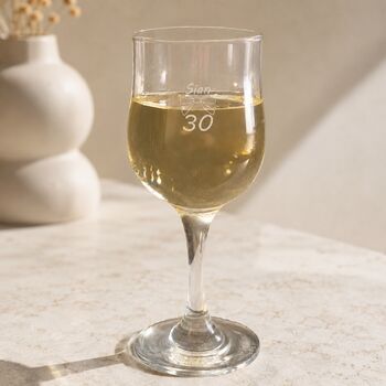 Personalised 30th Birthday Wine Glass Gift, 3 of 11