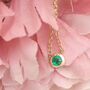 Emerald Solitaire On The Chain Neckace, thumbnail 1 of 6