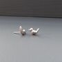 Silver And 18ct Gold Plated Robin Stud Earrings, thumbnail 3 of 3