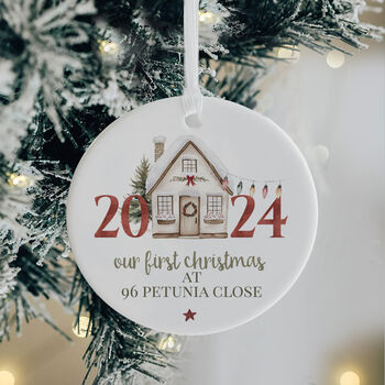 Personalised 2025 New Home Christmas Tree Ornament, 2 of 5