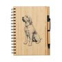 Personalised Italian Spinone Silhouette Engraved Notebook, thumbnail 1 of 2