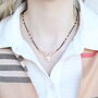 Indian Nazaria Rose Gold Zircon Mangalsutra Necklace, thumbnail 2 of 4