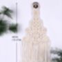 Handmade Christmas Tree Festive Decoration White Cotton And Wood, thumbnail 4 of 5