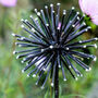 Black And White Allium Recycled Metal Garden Sculpture, thumbnail 5 of 5