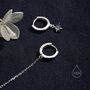Asymmetric Tiny Cz Starburst Huggie Hoops, thumbnail 8 of 12