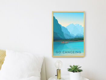 Go Canoeing Travel Poster Art Print, 2 of 8