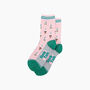 Iced Coffee Bamboo Socks In Pink, thumbnail 3 of 4