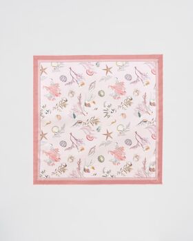 Whispering Sands Lotus Pink Square Scarf, 2 of 2