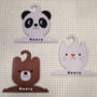 Personalised Wooden Animal Hangers Set Of Three, thumbnail 3 of 4