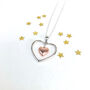 Sterling Silver Heart With Rose Gold Plated Necklace, thumbnail 7 of 8