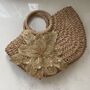 Ada Flower Straw Basket Bag, thumbnail 1 of 4