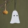 Handmade Glass Ghost Hanging Decoration, thumbnail 1 of 2