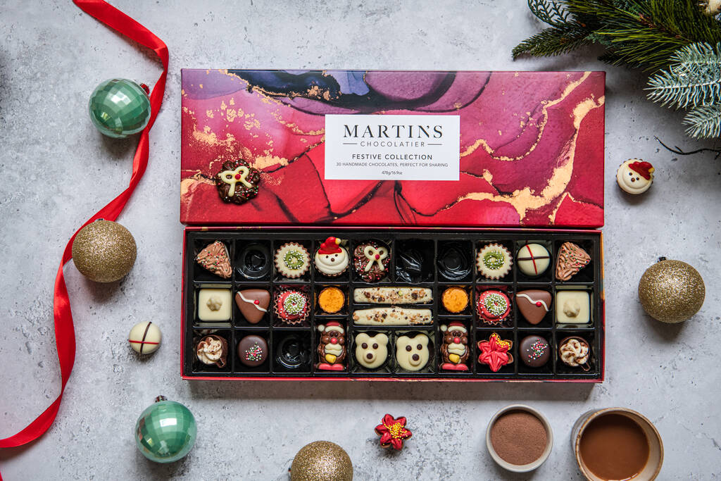 Festive Chocolate Collection 30 Box By Martin's Chocolatier