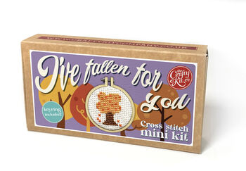 I've Fallen For You Mini Matchbox Cross Stitch Kit, 3 of 3