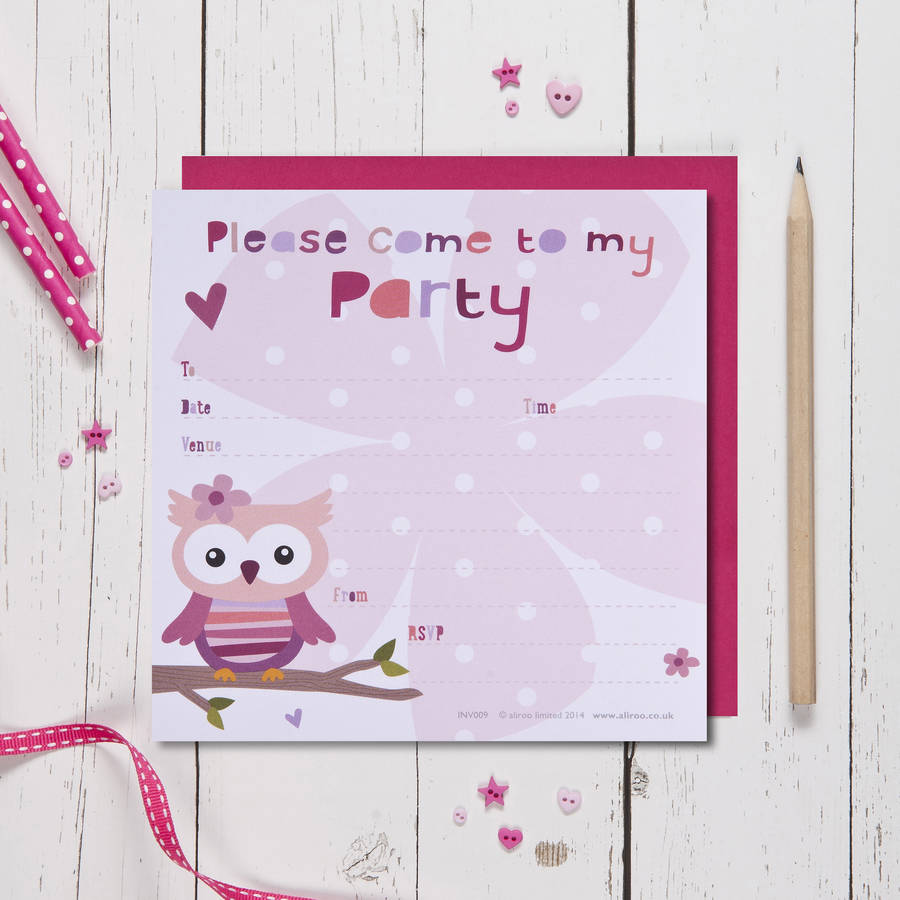 Owl Party Invitations, 1 of 2
