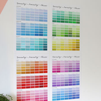 Paint Chip Colour Swatch Wall Planner 2024, 3 of 11