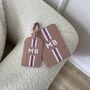 Personalised Faux Leather Stripe Travel Set, thumbnail 4 of 10