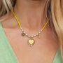 Design Your Own Yellow Pearl Three Charm Necklace, thumbnail 1 of 9