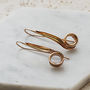 Ringlet Long Drop Rose Gold Plated Silver Earrings, thumbnail 5 of 6