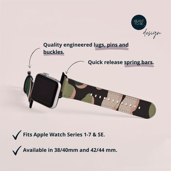 Retro Bubbles Vegan Leather Apple Watch Band, 4 of 7