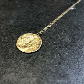 Fair Mined Gold Plated Mini Moon Or Full Moon Necklace, 5 of 7