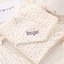 Personalised Blossom And Heart Babygrow Hat And Bib Gift Set For Girls, thumbnail 7 of 12