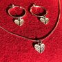 Sterling Silver Angel's Wing Earrings And Necklace Set, thumbnail 1 of 2