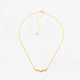 Nami 18 K Gold Plated Wave Necklace, thumbnail 3 of 5