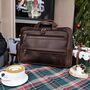 Vintage Look Genuine Leather Briefcase, thumbnail 1 of 12