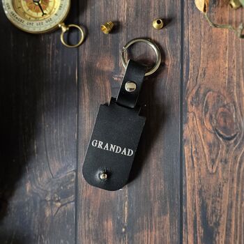 Personalized Photo Leather Keyring, 8 of 9