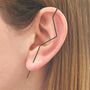 Zig Zag Gold Plated Silver Single Ear Cuff Earring, thumbnail 8 of 9