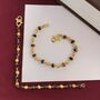 Gold And Black Beaded Baby Nazaria Bracelet/Anklet, thumbnail 2 of 2