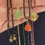 Personalised Gemstone Beaded Necklace And Gold Charms, thumbnail 6 of 6