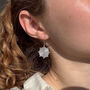 Silver Spiral Disc Earrings With Dots, thumbnail 1 of 3