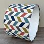 Phoenix Multicoloured Geometric Print Drum Lampshades, thumbnail 2 of 8