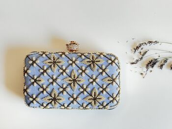 Jordan Periwinkle Embroidered Purse In A Gift Box, 6 of 7