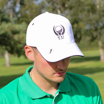 Personalised Golf Wreath Mens Cap With Golf Ball Marker, 4 of 9