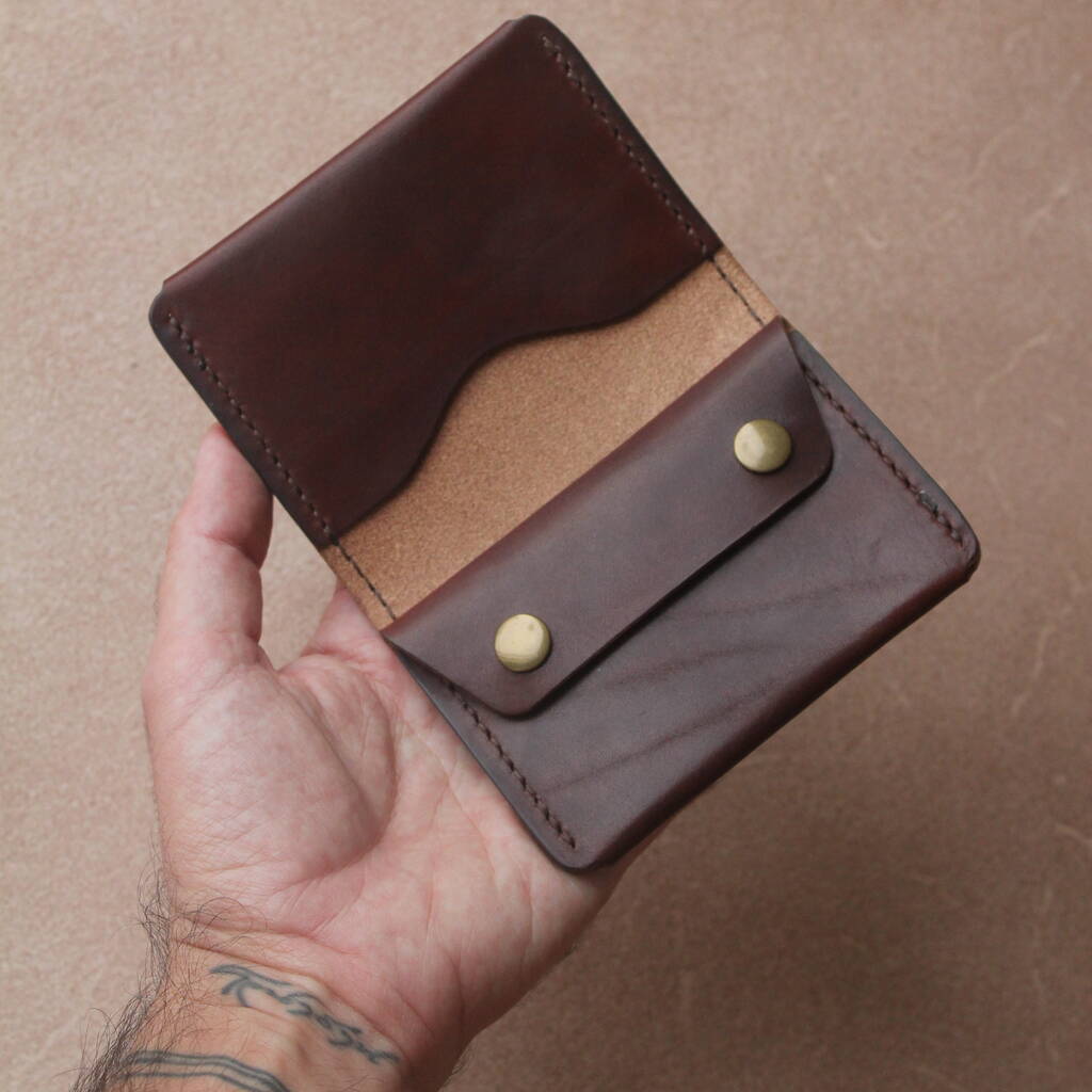 Personalised Leather Wallet With Coin Pouch, 1 of 9