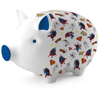 Tilly Pig Superman Piggy Bank, 5 of 7