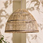 Natural Seagrass Stripe Easy Fit Ceiling Shade, thumbnail 1 of 4