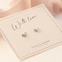 Textured Sterling Silver Love Heart Stud Earrings, thumbnail 4 of 12