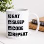 Eat Sleep Code Repeat Mug Coding Gift, thumbnail 2 of 2