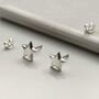 Sterling Silver Polished Star Studs, thumbnail 5 of 8
