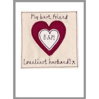 Personalised Heart Christmas Card For Husband, Boyfriend, Fiance, 8 of 12