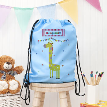 Personalised Children's Giraffe Waterproof Swim Bag, 4 of 8