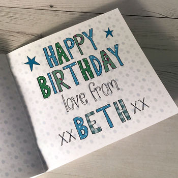 Personalised Birthday Book Card, 6 of 7