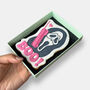 Ghostface Phonecall Halloween Letterbox Iced Cookie, thumbnail 3 of 11